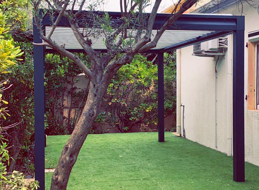 Pergola bioclimatique îlot